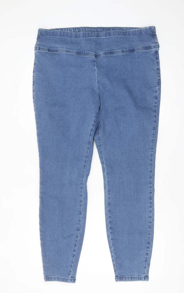 Zizzi Women's Blue Denim Jegging Jeans L Stretch Mid Rise