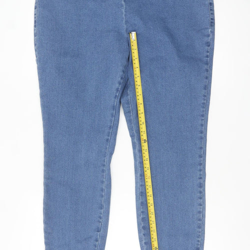 Zizzi Women's Blue Denim Jegging Jeans L Stretch Mid Rise