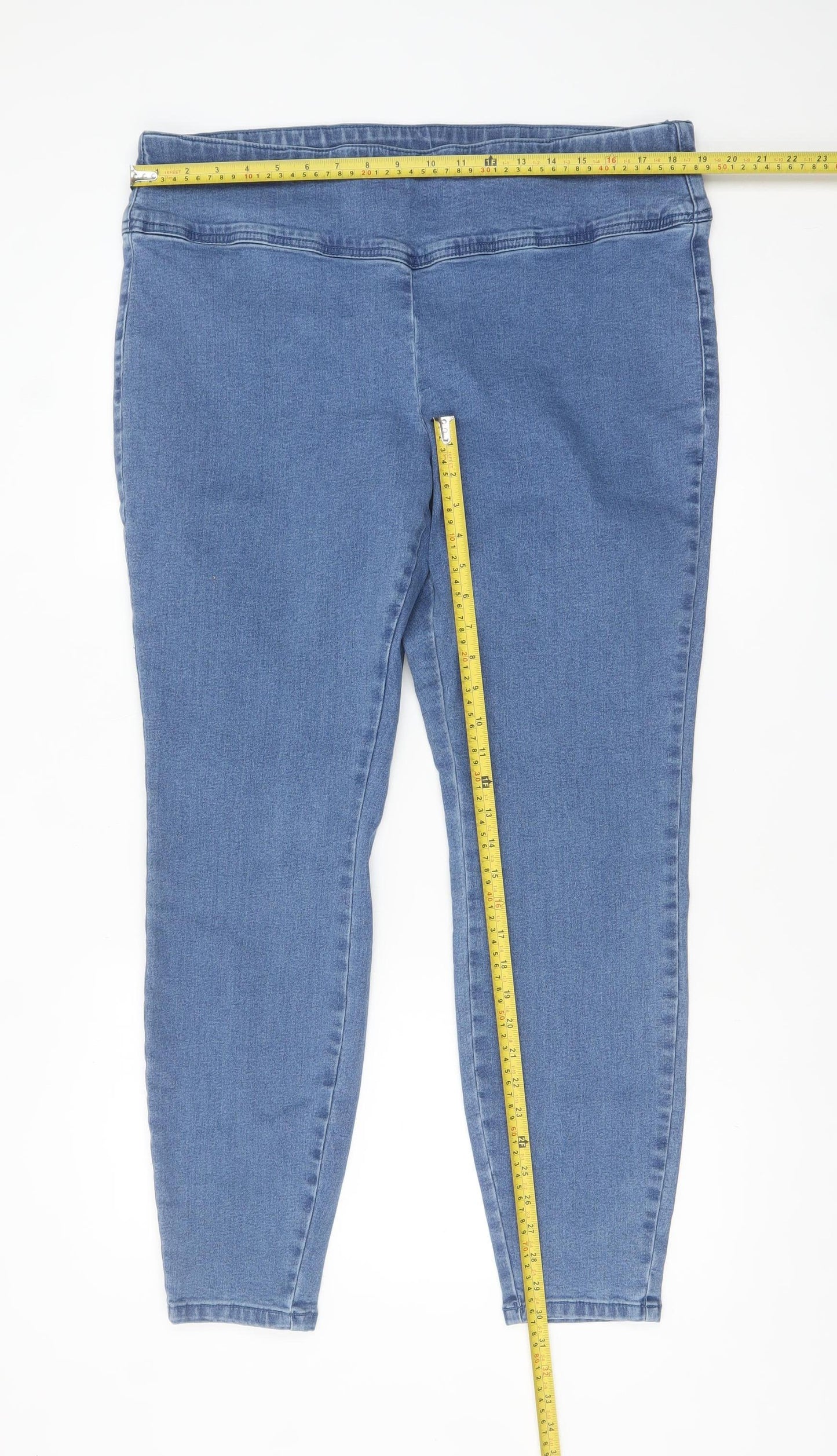 Zizzi Women's Blue Denim Jegging Jeans L Stretch Mid Rise