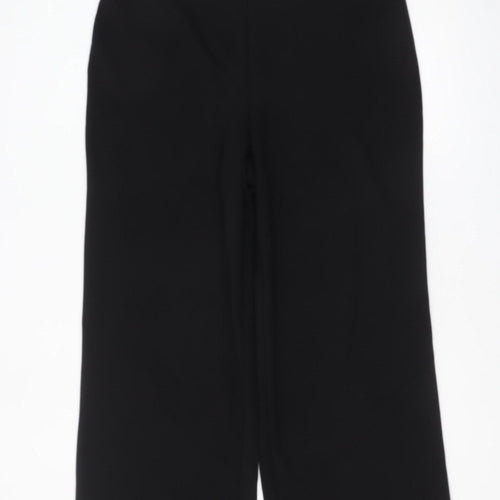 H&M Womens Black Wide-Leg Trousers XL Polyester Blend