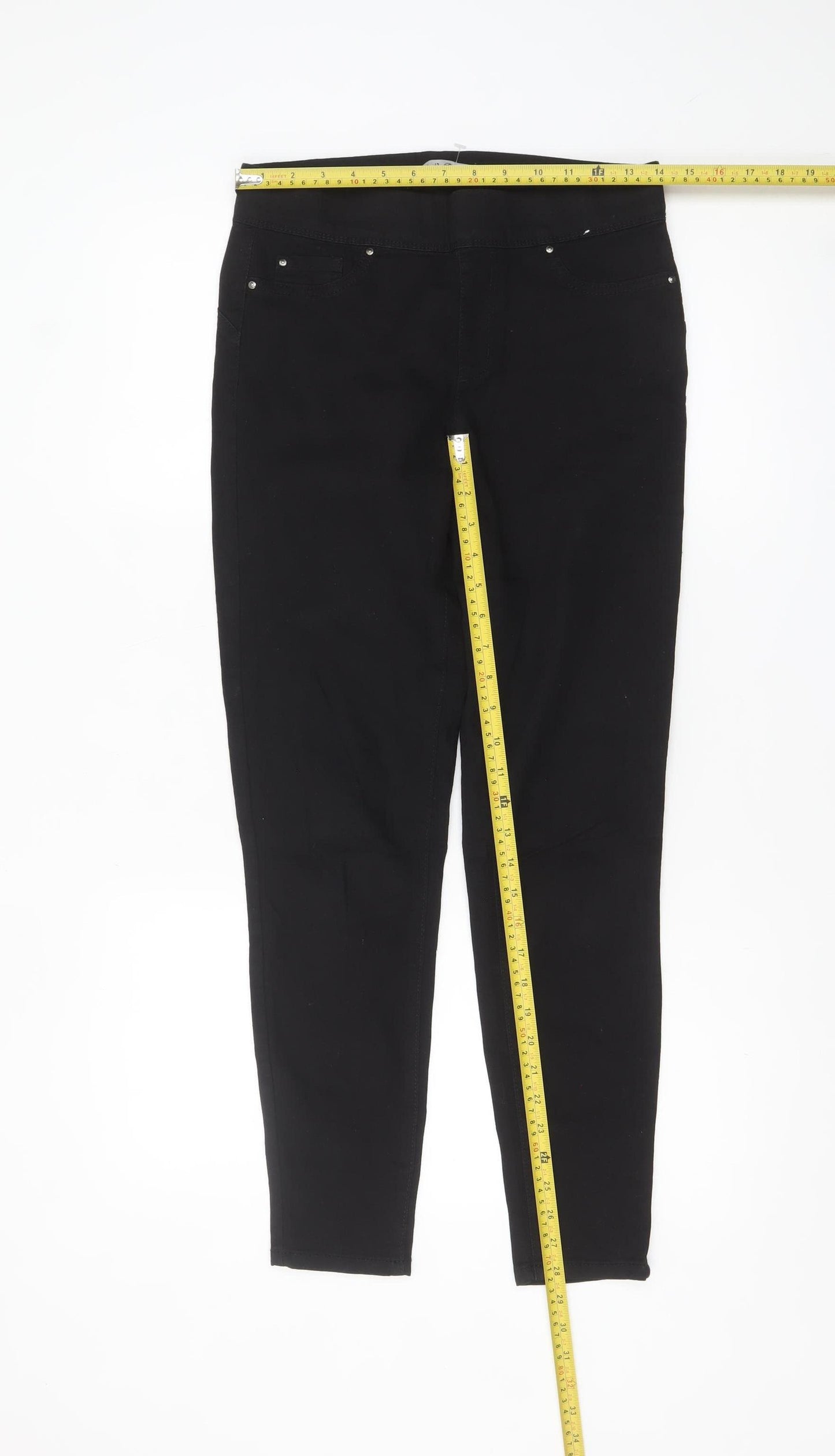 Denim Co. Women's Black Skinny Jeans Size 10 Slim Fit Stretch
