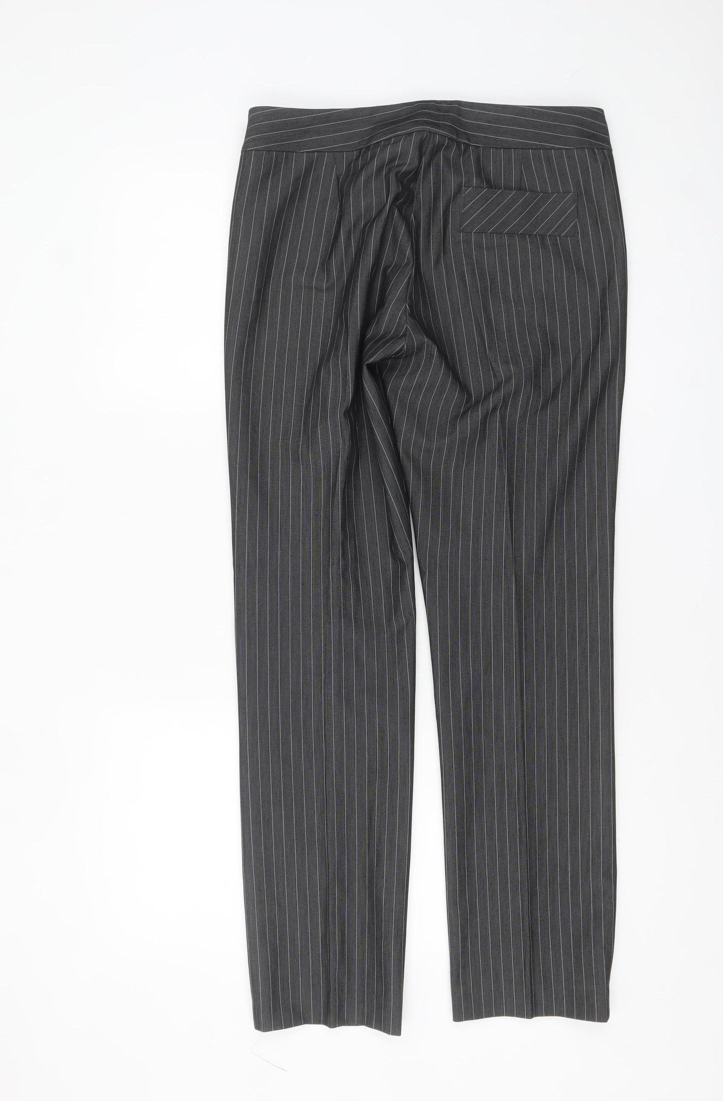 Mexx Women’s Grey Pinstripe Slim Fit Dress Trousers Size 10
