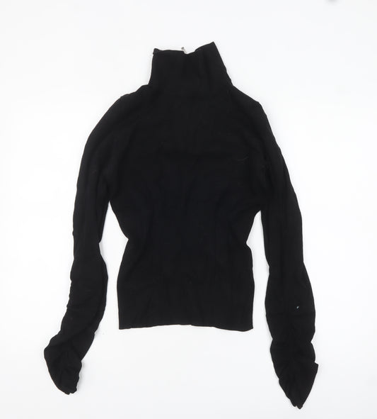 Karen Millen Women's Black Roll Neck Slim Fit Jumper Size 4