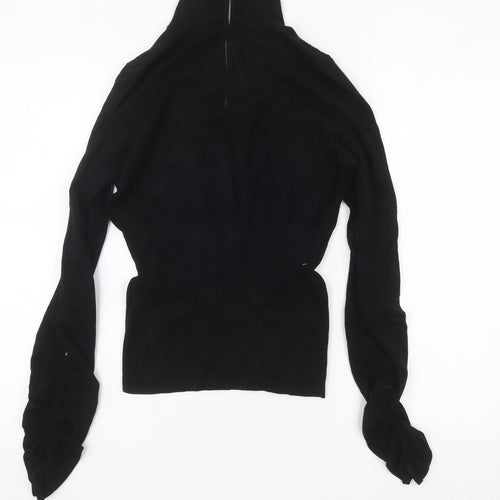 Karen Millen Women's Black Roll Neck Slim Fit Jumper Size 4