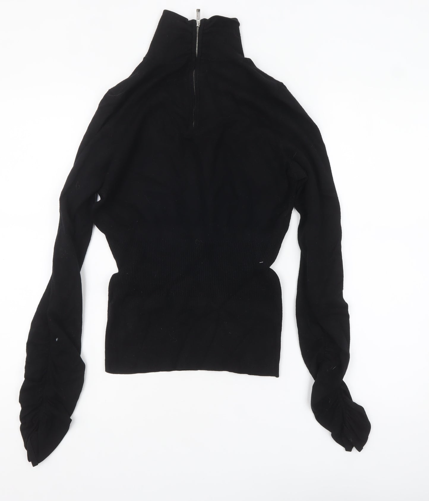 Karen Millen Women's Black Roll Neck Slim Fit Jumper Size 4