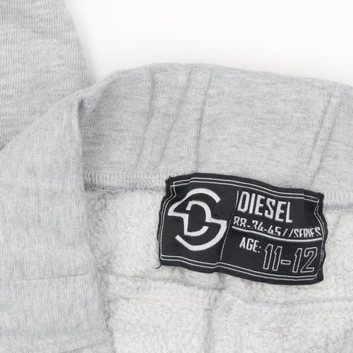 Diesel Boys Grey Jogger Sweatpants Age 11-12 Years Elastic Waist