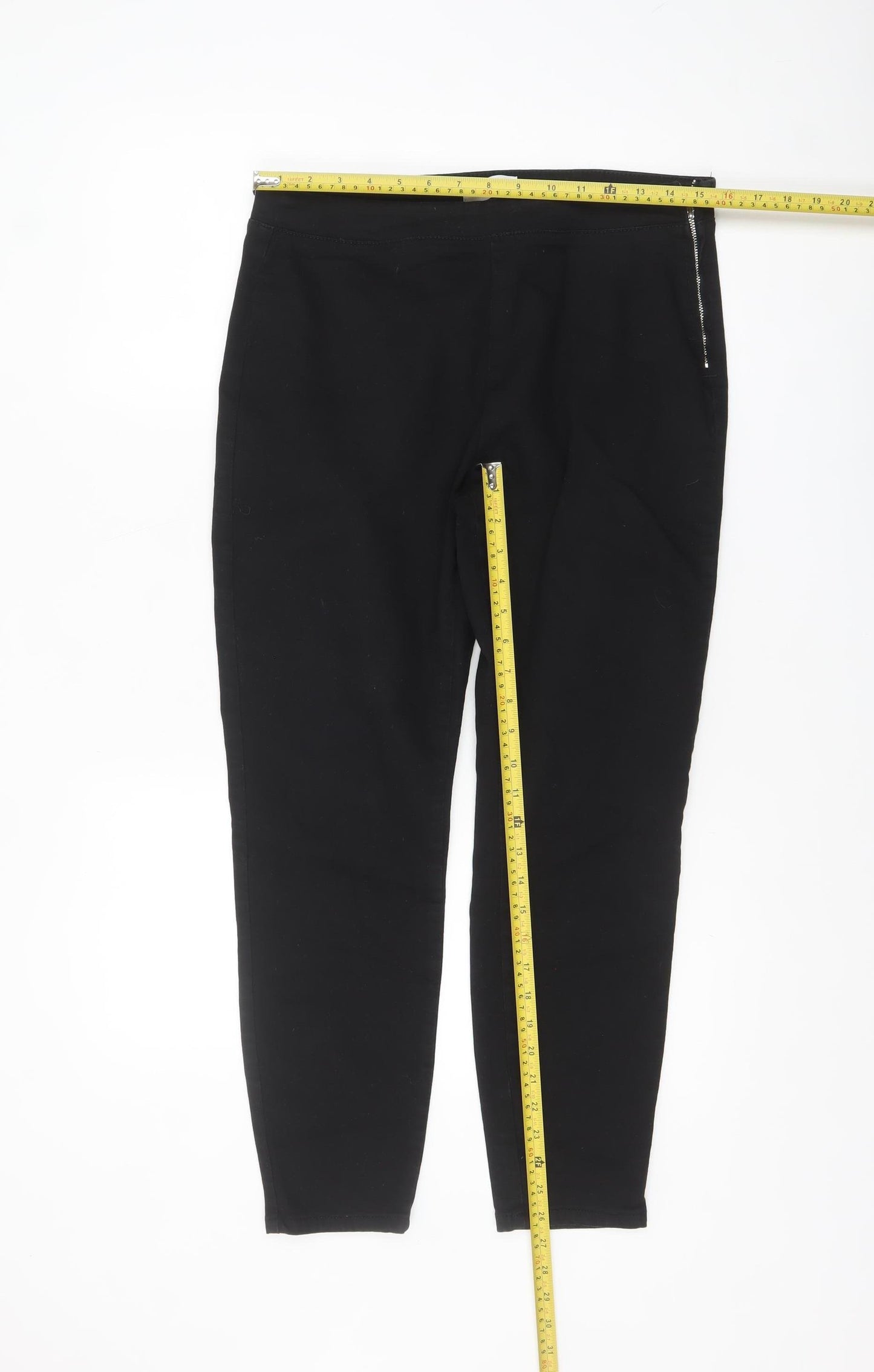 Savior Women's Black Size 14 Slim Fit Jegging Jeans