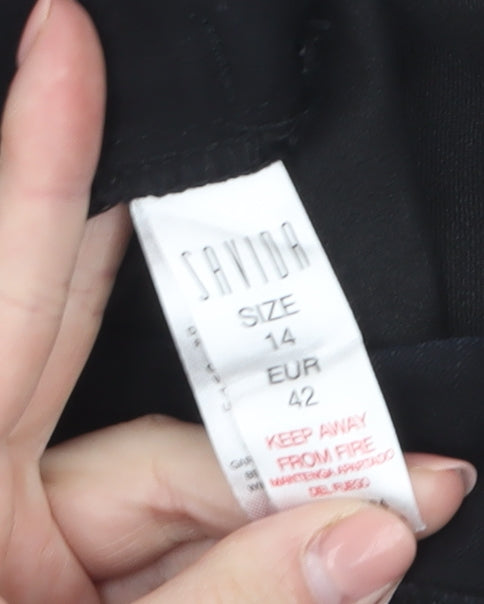 Savior Women's Black Size 14 Slim Fit Jegging Jeans