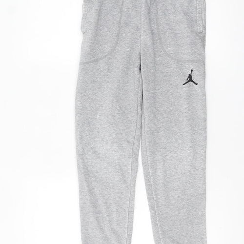 Nike Air Jordan Boys Grey Jogger Trousers 12-13 Years Elastic Waist
