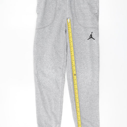Nike Air Jordan Boys Grey Jogger Trousers 12-13 Years Elastic Waist