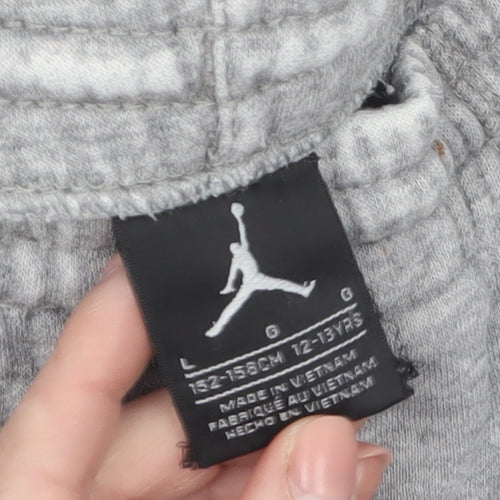 Nike Air Jordan Boys Grey Jogger Trousers 12-13 Years Elastic Waist