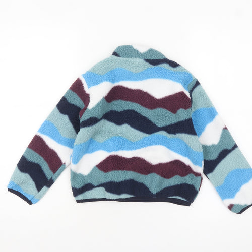 Trespass Kids Blue Multicoloured Fleece Half Zip Pullover Sweatshirt 3-4 Years