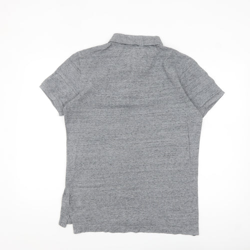Superdry Men's Grey Classic Piqué Polo Shirt Size L