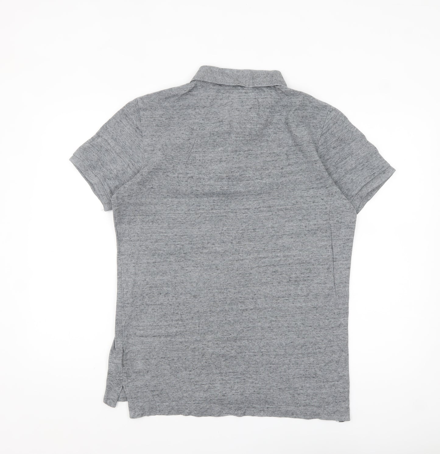 Superdry Men's Grey Classic Piqué Polo Shirt Size L