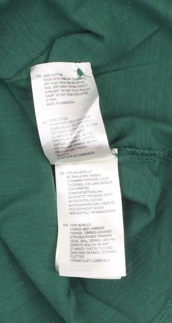 White Stuff Womens Green Long Sleeve Cotton Tunic Blouse UK 14