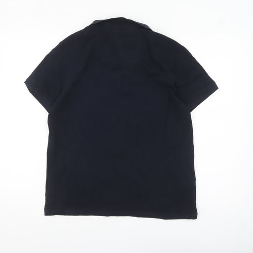 Weekend Offender Unisex Blue Cotton Polo Shirt M Casual Short Sleeve