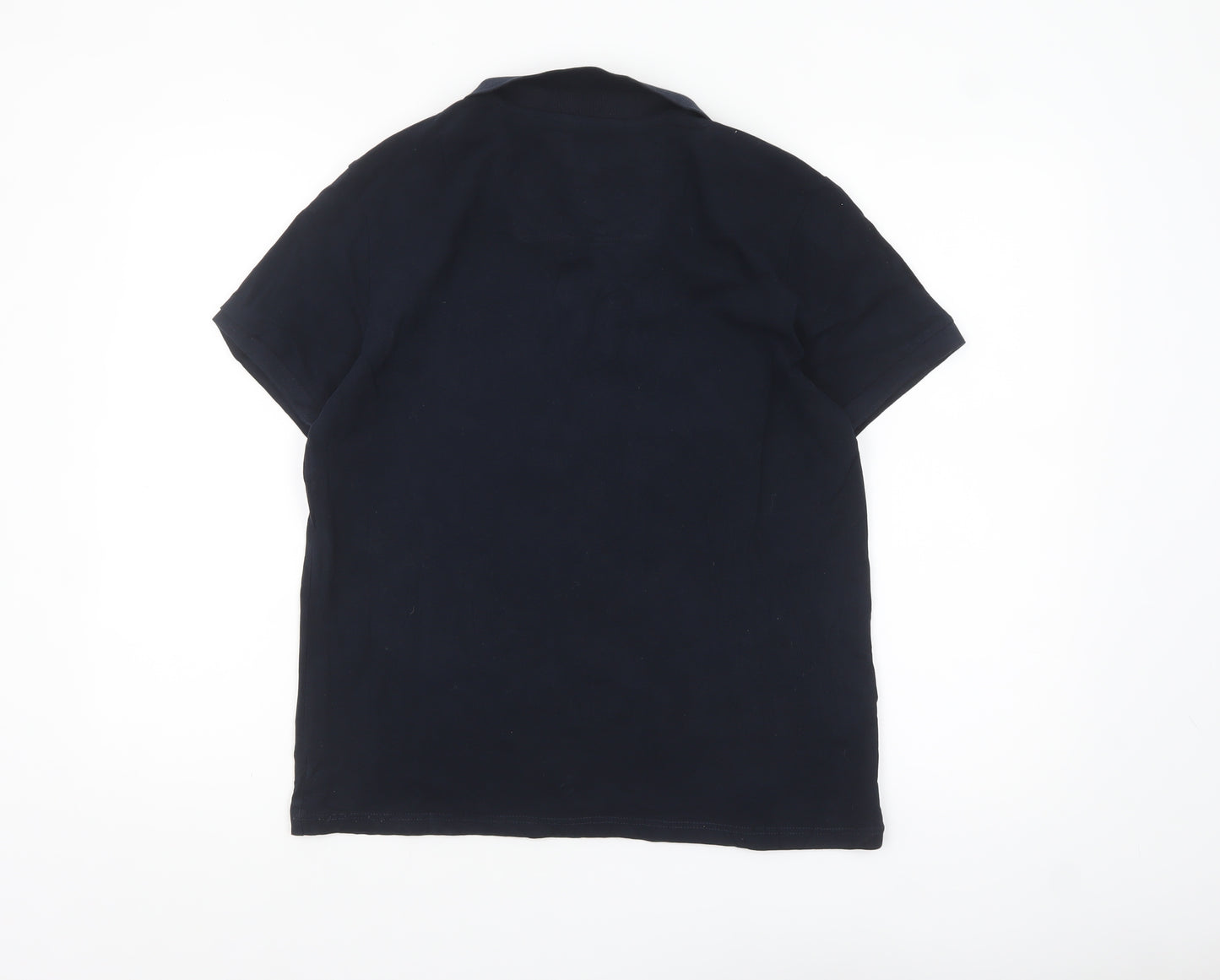 Weekend Offender Unisex Blue Cotton Polo Shirt M Casual Short Sleeve