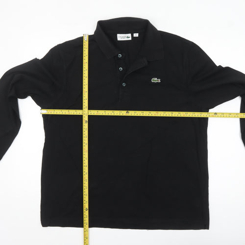 Lacoste Sport Men’s Black Long Sleeve Polo Shirt XL Cotton