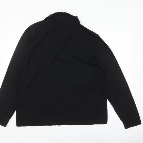 Lacoste Sport Men’s Black Long Sleeve Polo Shirt XL Cotton