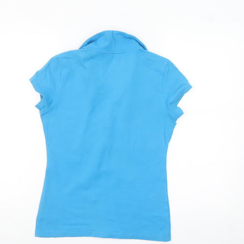 Pineapple Womens Blue Cotton Stretch Polo Shirt Size 12