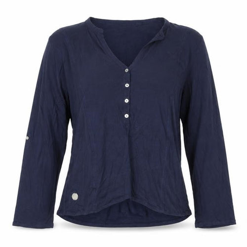 Regatta Great Outdoors Navy Long Sleeve Viscose Button-Up Shirt Womens Size 14