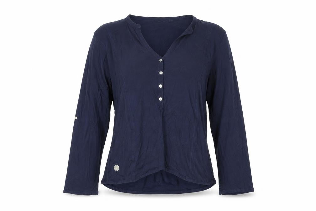Regatta Great Outdoors Navy Long Sleeve Viscose Button-Up Shirt Womens Size 14
