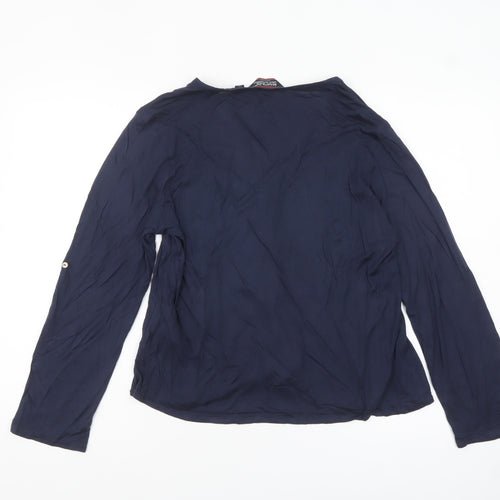 Regatta Great Outdoors Navy Long Sleeve Viscose Button-Up Shirt Womens Size 14