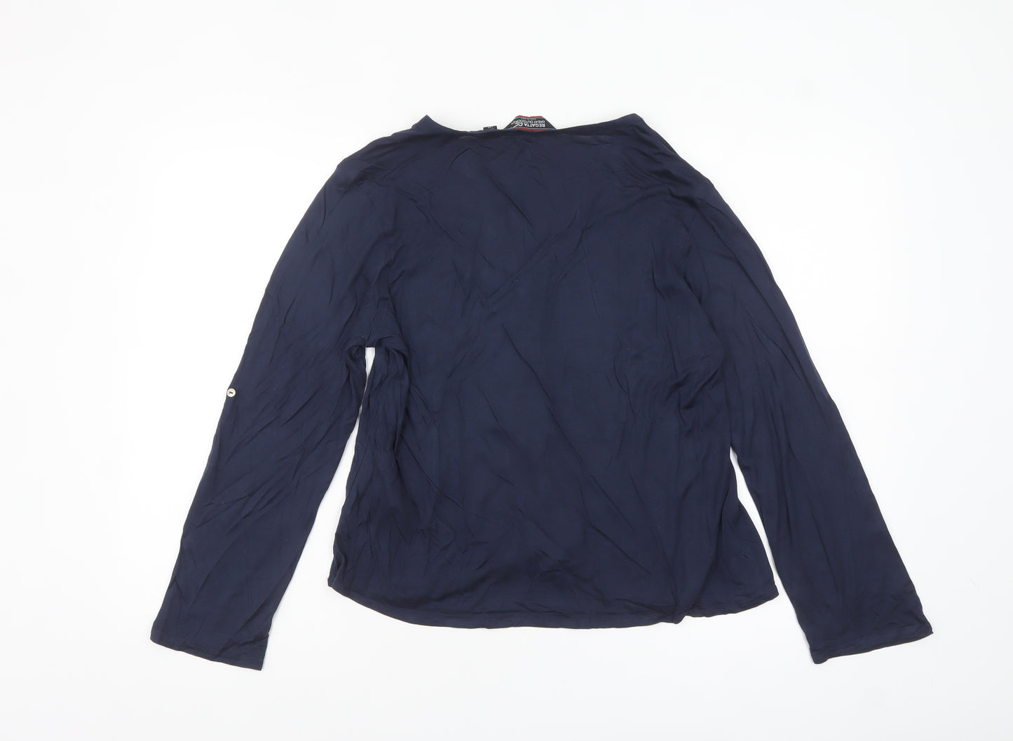 Regatta Great Outdoors Navy Long Sleeve Viscose Button-Up Shirt Womens Size 14