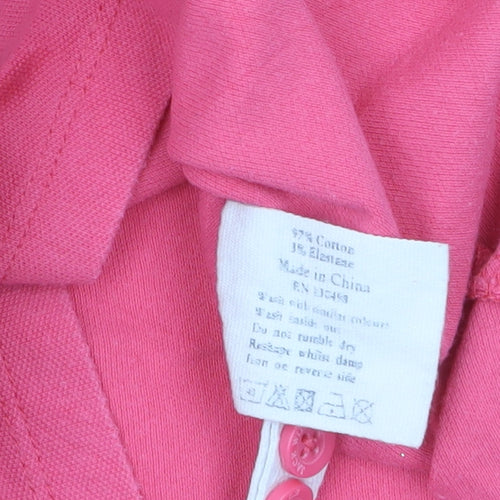 Jack Wills Women's Pink Slim Fit Cotton Polo Shirt UK 10