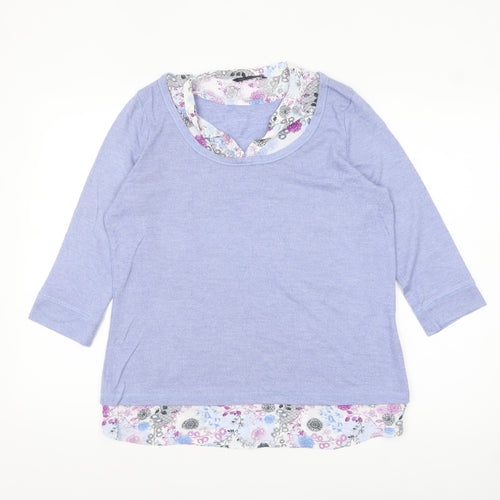 Marks and Spencer Women’s Purple 3/4 Sleeve Jersey Blouse Size 12