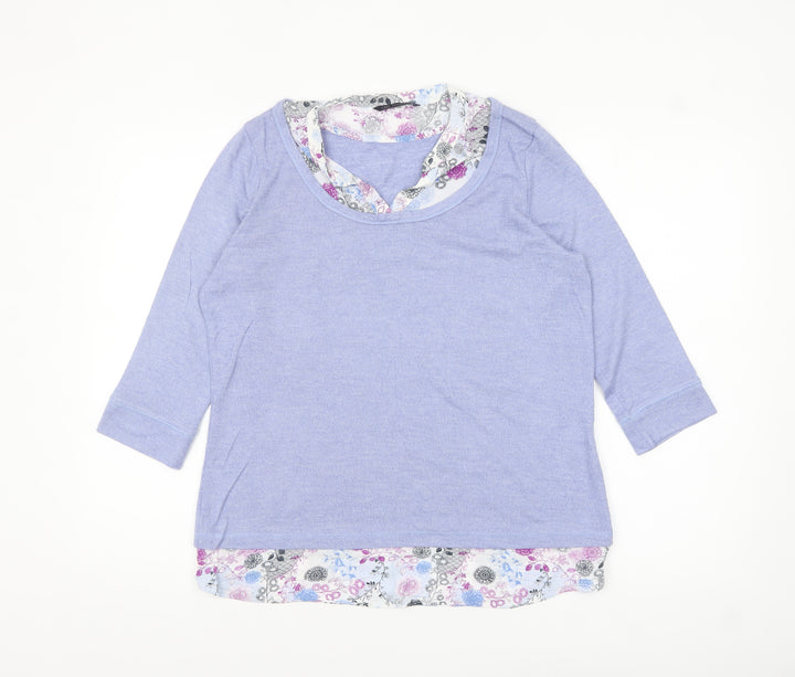 Marks and Spencer Women’s Purple 3/4 Sleeve Jersey Blouse Size 12