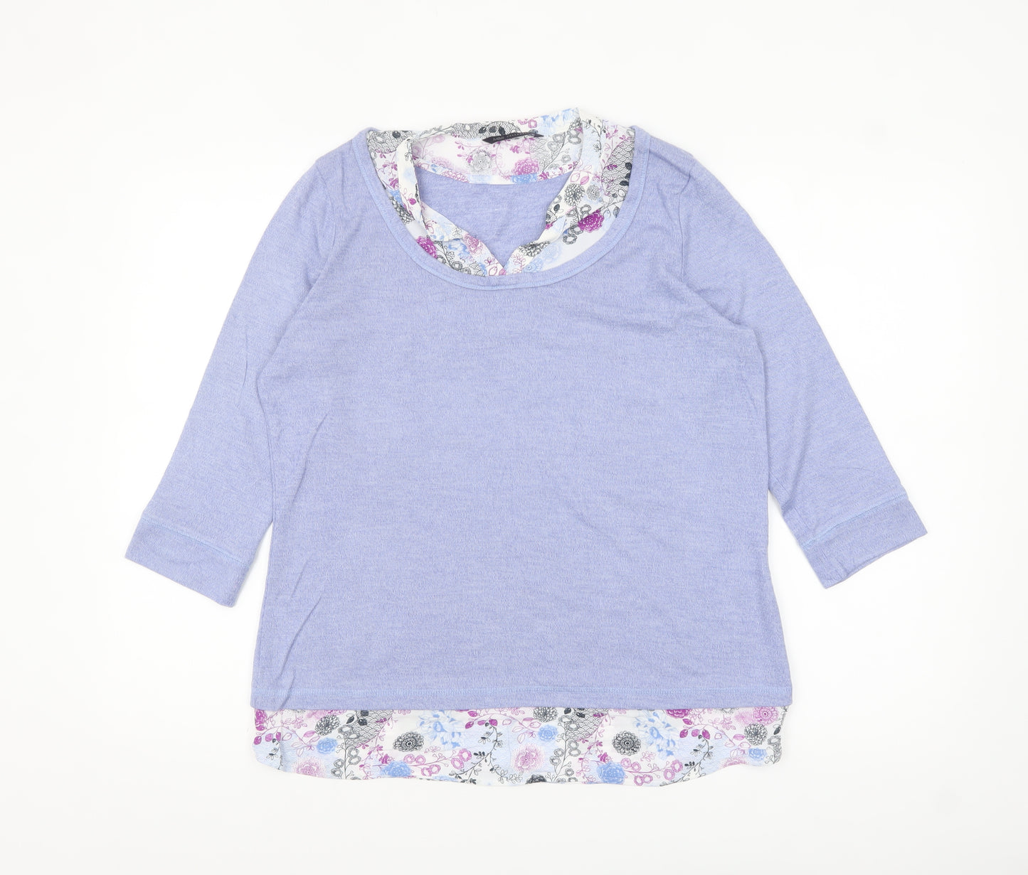 Marks and Spencer Women’s Purple 3/4 Sleeve Jersey Blouse Size 12