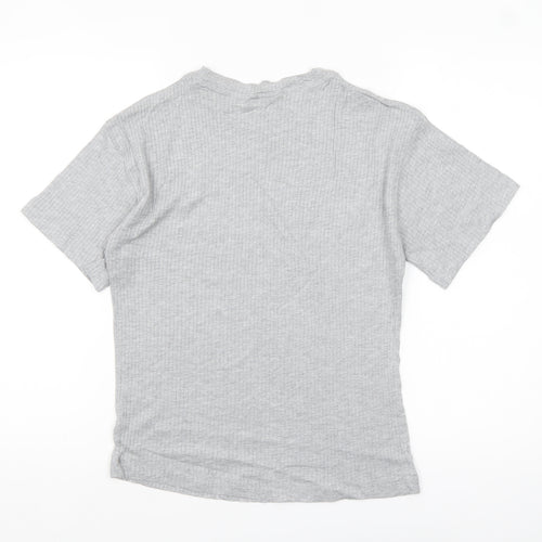 Marks and Spencer Women’s Grey Cotton Blend XS Short Sleeve T-Shirt