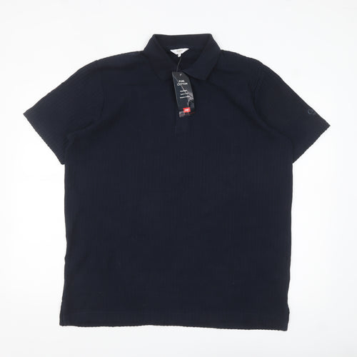 Cotton Traders Men's Blue Pure Cotton Short Sleeve Polo Shirt XL