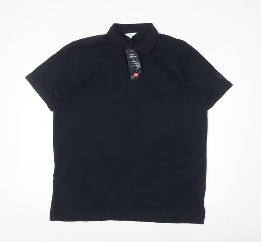 Cotton Traders Men's Blue Pure Cotton Short Sleeve Polo Shirt XL