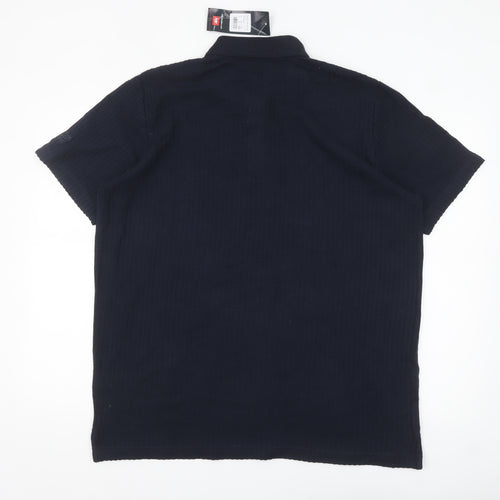 Cotton Traders Men's Blue Pure Cotton Short Sleeve Polo Shirt XL