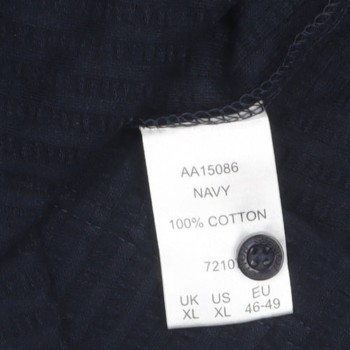 Cotton Traders Men's Blue Pure Cotton Short Sleeve Polo Shirt XL