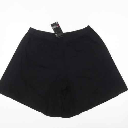 Yours Women’s Black Plus Size 20 Culotte Stretch Shorts