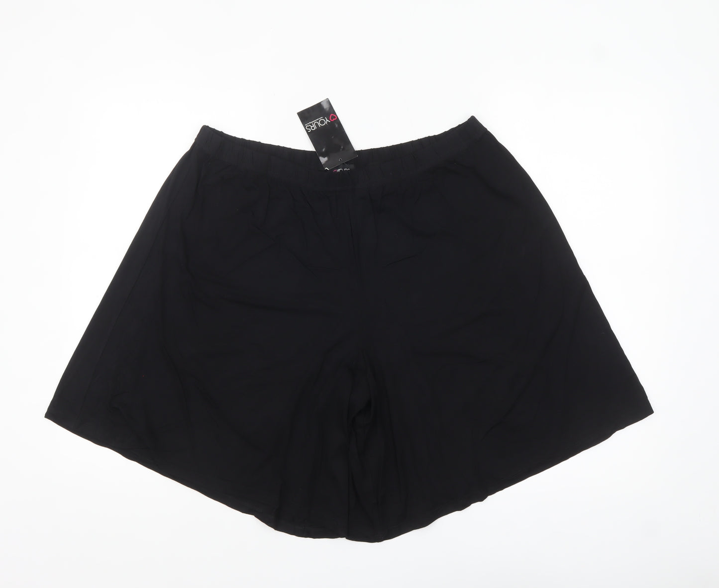 Yours Women’s Black Plus Size 20 Culotte Stretch Shorts