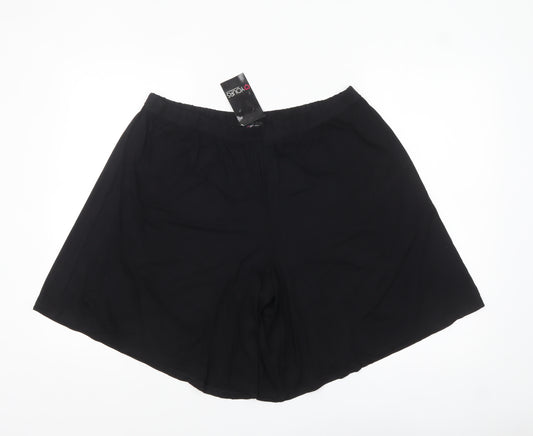 Yours Women’s Black Plus Size 20 Culotte Stretch Shorts
