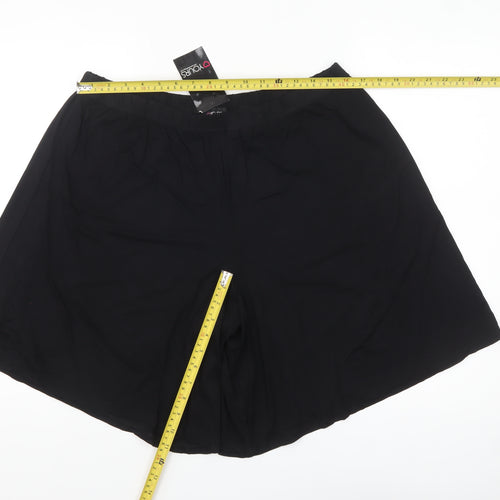 Yours Women’s Black Plus Size 20 Culotte Stretch Shorts