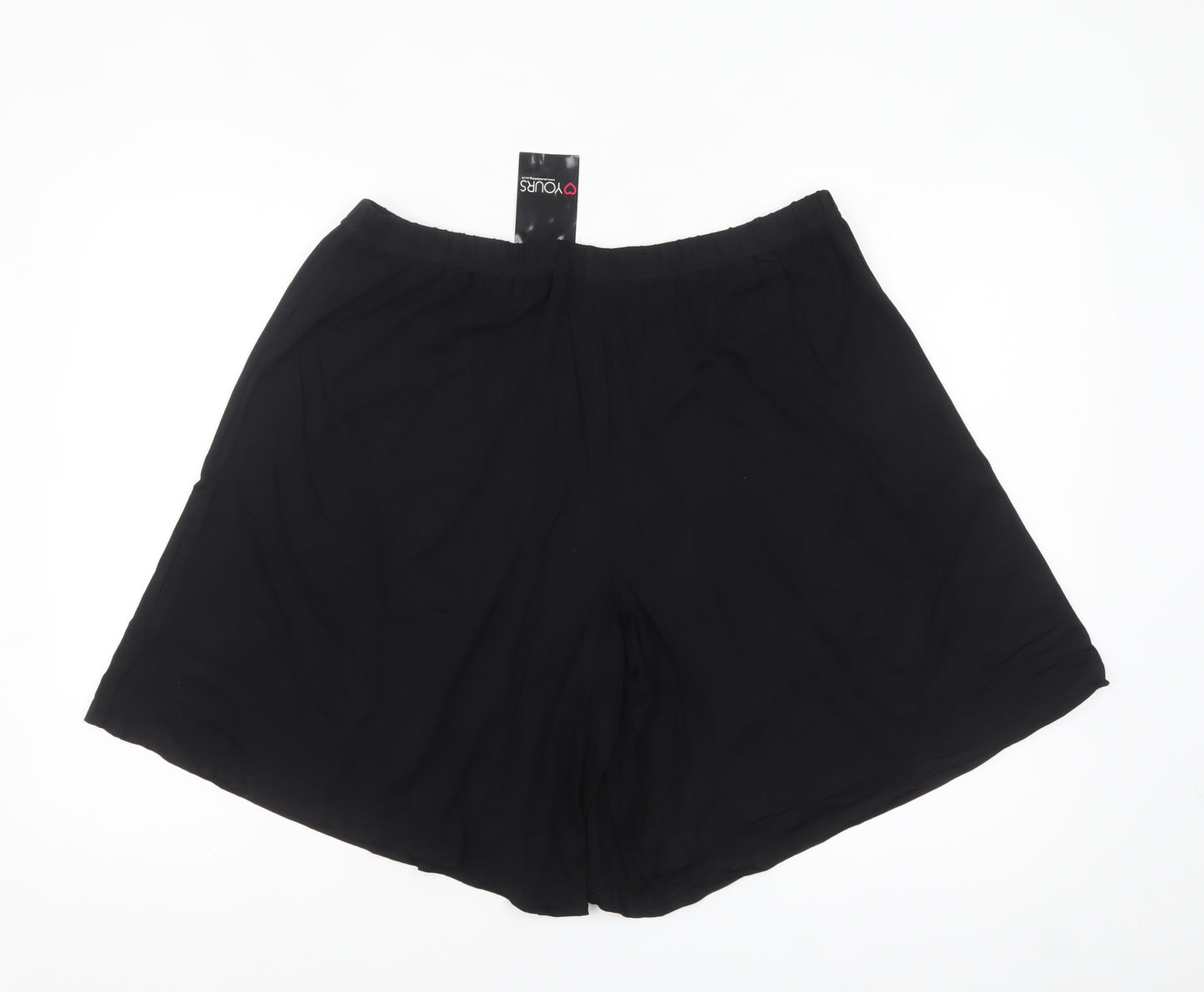 Yours Women’s Black Plus Size 20 Culotte Stretch Shorts