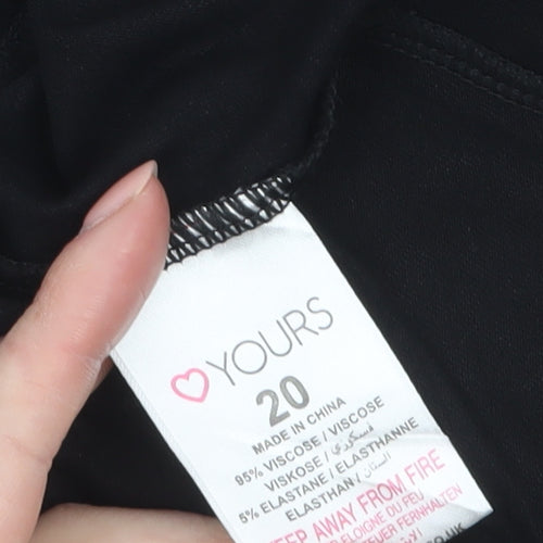 Yours Women’s Black Plus Size 20 Culotte Stretch Shorts