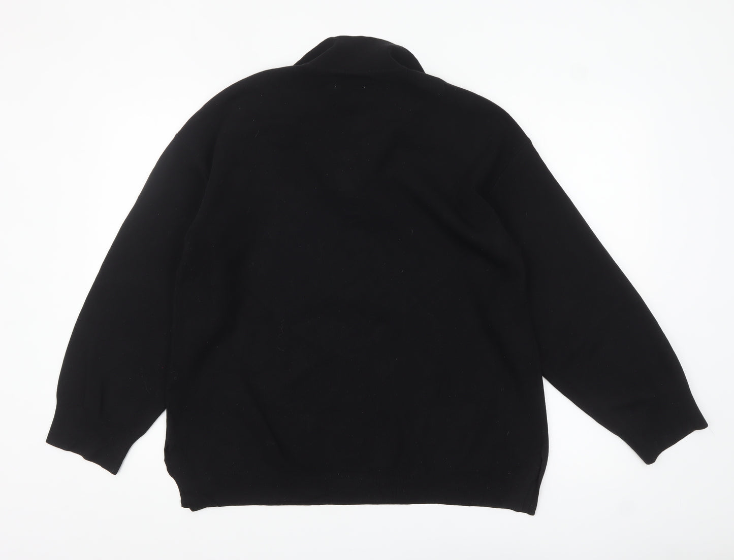 Pretty Lavish Women's Black Collared Pullover Jumper Size S
