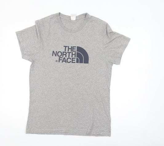 The North Face Men's Grey Crew Neck Short Sleeve Cotton T-Shirt M
