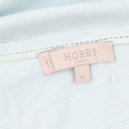 Hobbs Women Blue Modal Cotton Flutter Sleeve T-Shirt M