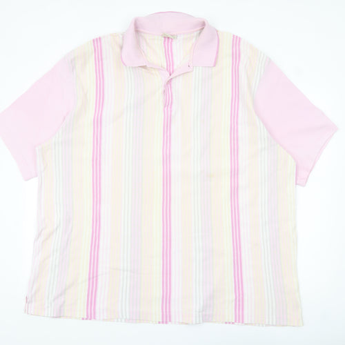 Cotton Traders Men's Multicoloured Striped 3XL Polo Shirt