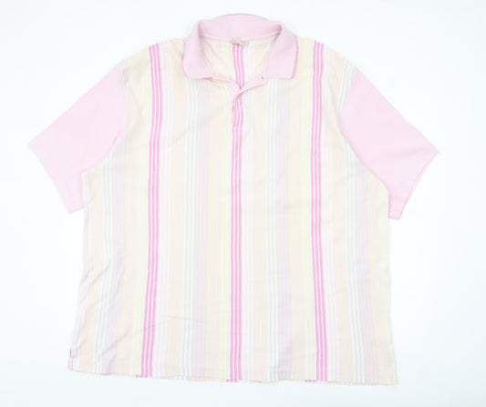 Cotton Traders Men's Multicoloured Striped 3XL Polo Shirt
