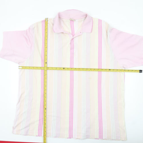 Cotton Traders Men's Multicoloured Striped 3XL Polo Shirt