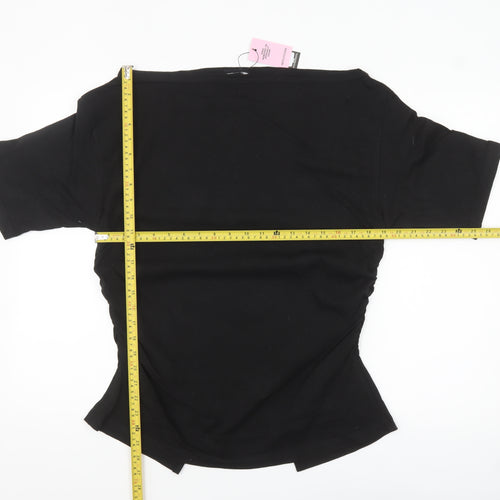 PrettyLittleThing Womens Black M Basic Cotton Short Sleeve T-Shirt